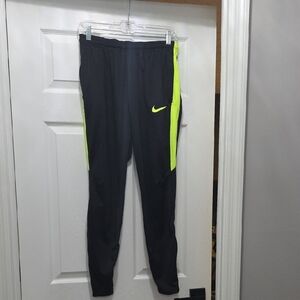 Nike Black and Lime Green Athletic Pants